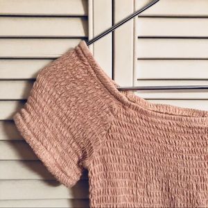 👚 Baby Pink Smocked Crop Top 👚